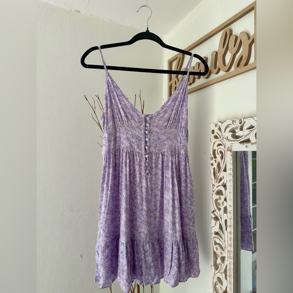 Aeropostale Purple Floral Mini Dress
